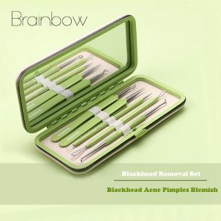 [Hàng mới về] Set 5 dụng cụ nặn mụn đầu đen Brainbow bằng thép không gỉ