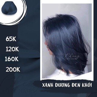 (KHÔNG TẨY) THUỐC NHUỘM TÓC XANH DƯƠNG ĐEN ÁNH KHÓI