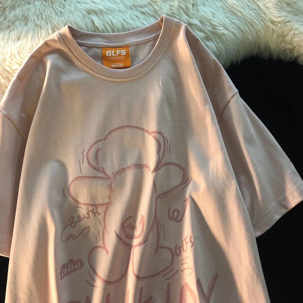 NRVP Áo Thun 100% Cotton Dáng Rộng Thời Trang Hàn Quốc Cho Nữ