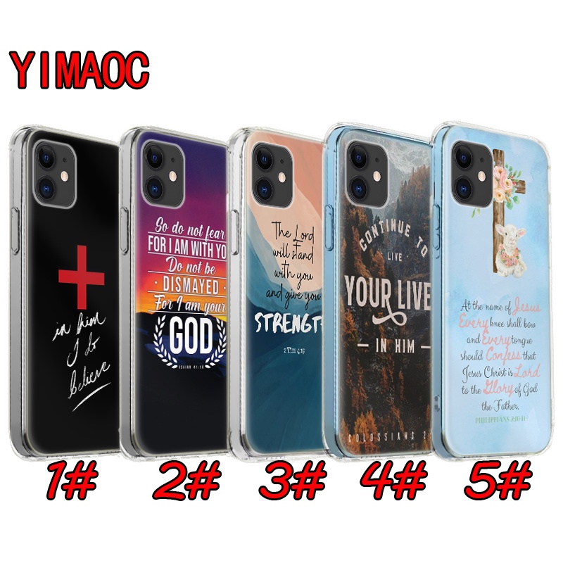 Ốp điện thoại mềm Samsung J7 Prime J8 M31 Note 10 Lite Plus 20 Ultra 8 9 S10 27POY Câu Kinh Thánh Chúa Giêsu Kitô Kitô Giáo