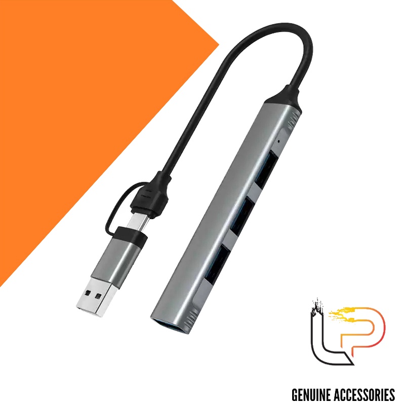 CÁP CHUYỂN TYPE-C KÈM ĐẦU CHUYỂN USB 3.0 RA 4 CỔNG USB 3.0 HC-77