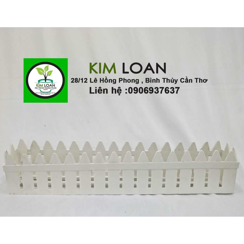 Chậu hàng rào nhựa chuyên dùng để cắm hoa 50x8x10cm