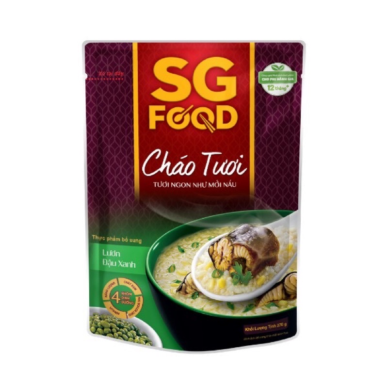 Thùng 30 Gói Cháo Tươi SG Food Ăn Liền Bổ Dưỡng 240g