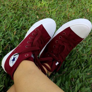 Giày chuck 2 allstar classic cổ cao nữ đỏ đậm