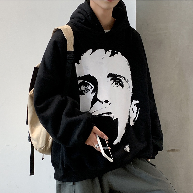 Áo Hoodie Form Rộng Phong Cách Hip Hop Cho Nam