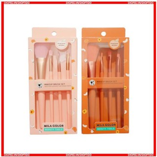 Bộ 4 cọ trang điểm hot trend tông Cam Hồng MILA Color nội địa Thái