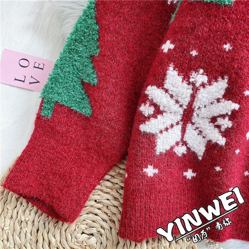 ÁO LEN GIÁNG SINH | LEN NOEL HỌA TIẾT CÂY THÔNG NOEL