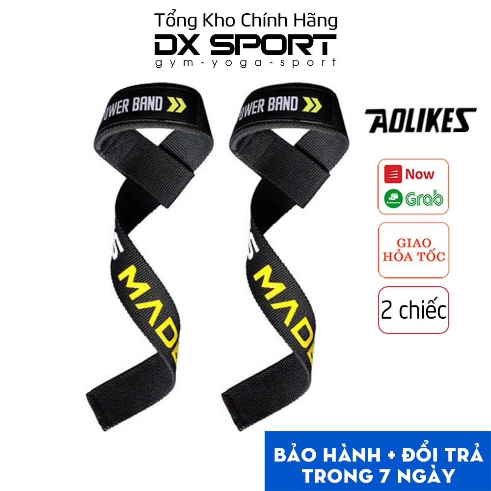 Dây kéo lưng trợ lực cổ tay chính hãng Aolikes - Dụng cụ hỗ trợ tập gym cao cấp (1 đôi)