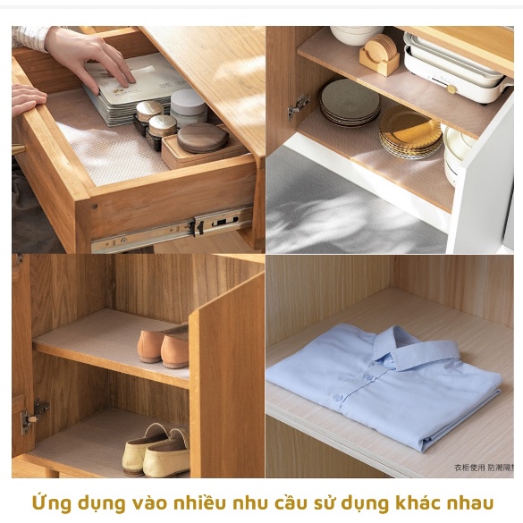 Tấm Lót Chống Thấm Tủ Bếp Tủ Lạnh Ngăn Kéo Tủ Quần Áo Chống ẩm Bẩn Mốc Chất Liệu EVA Không Thấm Nước Tiện Dụng