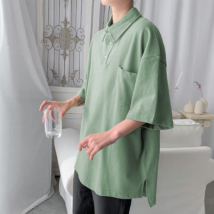 Áo Polo trơn Basic oversize,JACKLANE , Áo polo cộc tay Unisex Jack Lane | BigBuy360 - bigbuy360.vn