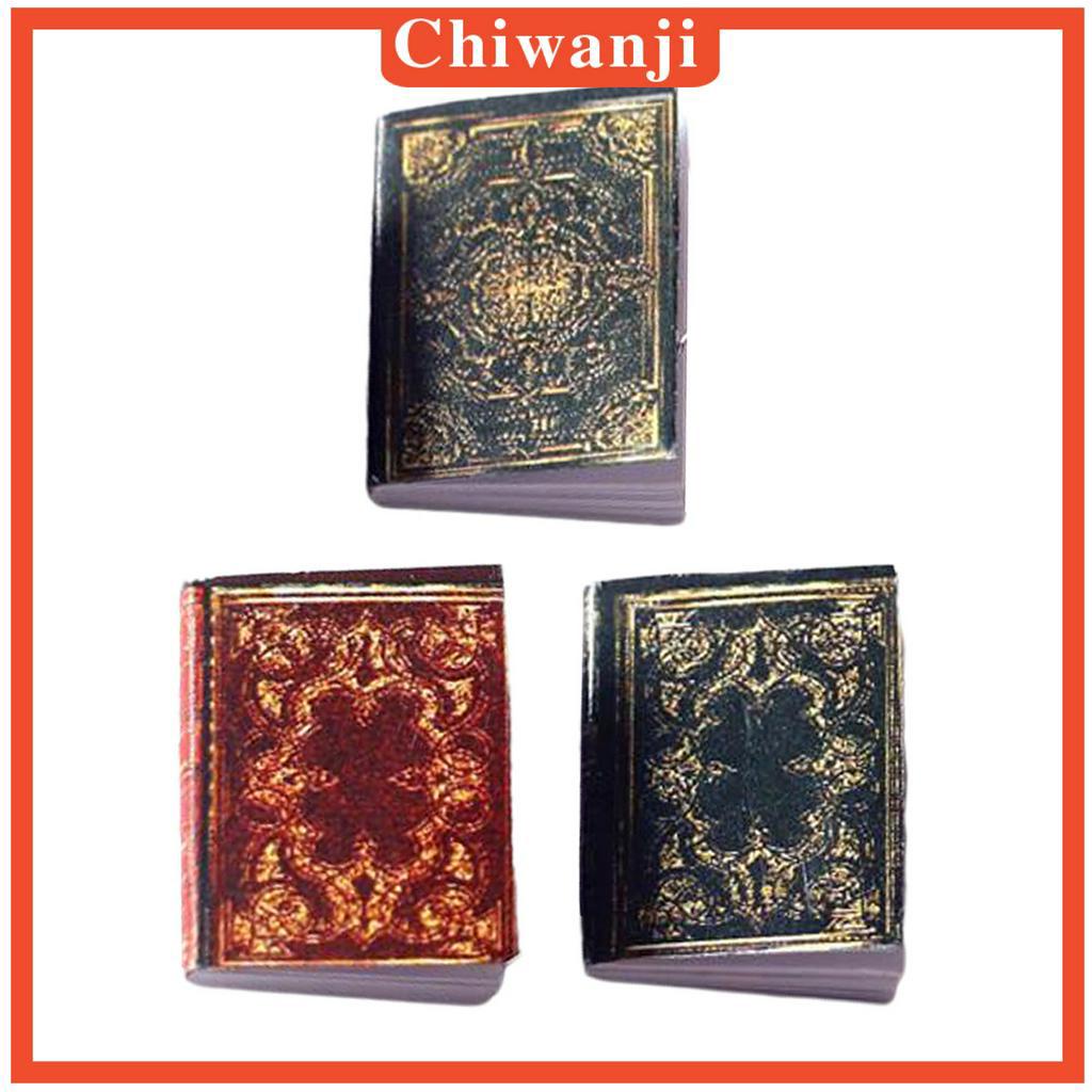 Bộ 3 Cuốn Sách Mini Tỉ Lệ 1 / 6 1 / 12 Dùng Để Trang Trí Nhà Búp Bê