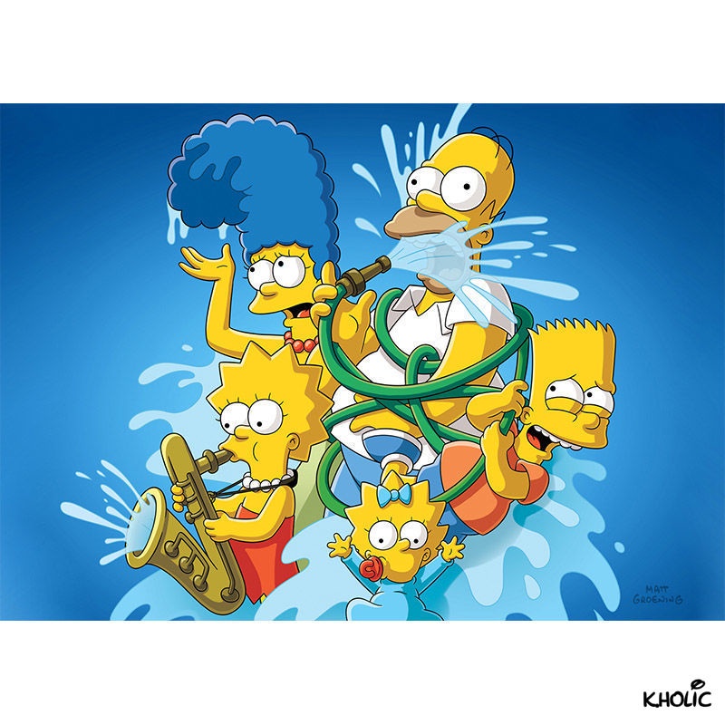 The simpsons, trò chơi ghép hình bằng gỗ, 300/500/1000 miếng xếp hình anime, đồ chơi
