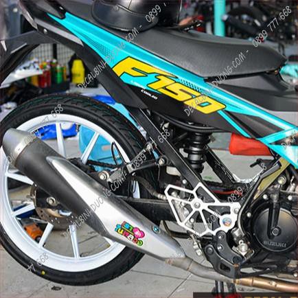 Decal Xe Máy - Tem Trùm Satria, Raider Xanh Ngọc Đẹp Nhất Soeei Đẹp