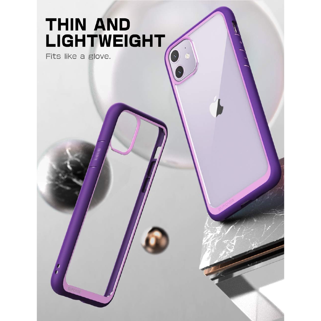 Ốp điện thoại SUPCASE hybrid trong suốt thiết kế cao cấp thích hợp cho iPhone 11 6.1 Inch