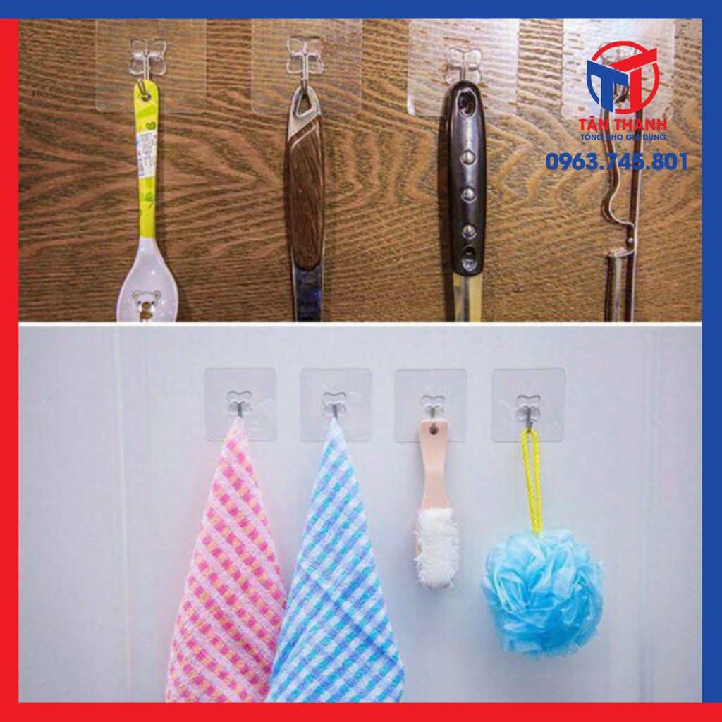 Combo 10 móc dán tường siêu dính siêu chịu lực.