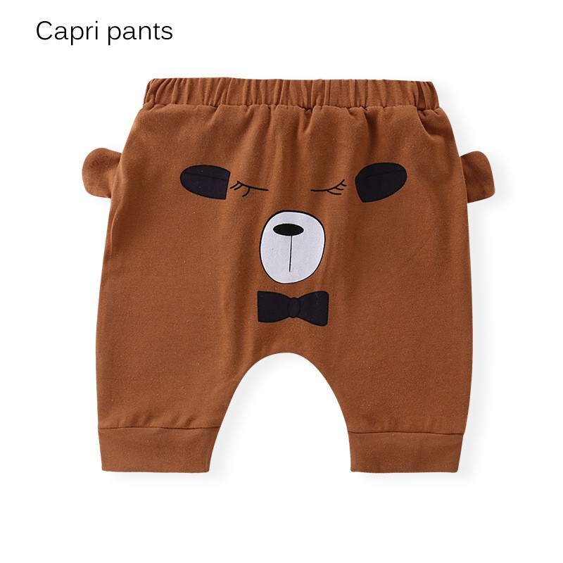 Infant Capri Thin Pants Boy Baby Girls Cartoon Puppy Dog Ears Children's Wear Clothes Butt Capri