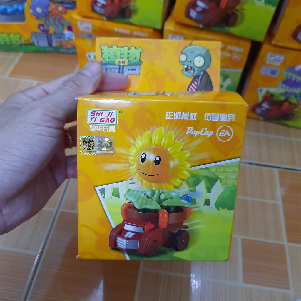 Đồ chơi Plants Vs Zombies mô hình xe hoa mặt trời đồ chơi trẻ em
