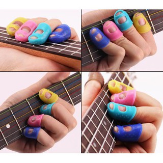 Bộ 4 Bao bọc ngón tay chơi guitar, Bọc ngón tay cao su chơi đàn guitar