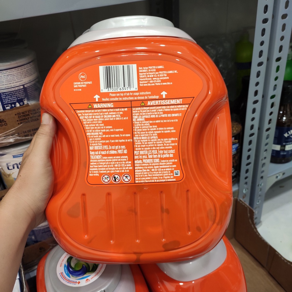Viên giặt Tide Pods Ultra Oxi 4 trong 1 thùng 104 viên - EDS Hàng Mỹ