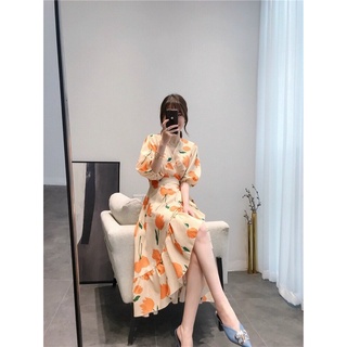 đầm bông lụa suông kiểu vạt chéo tay lỡ