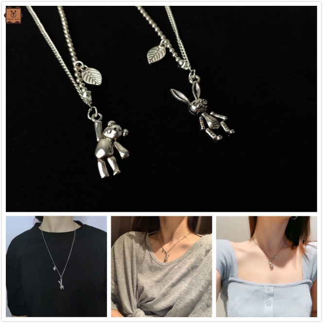 Dây Chuyền Mặt Hình Thỏ/gấu Xinh Xắn Dành Cho Nữ
