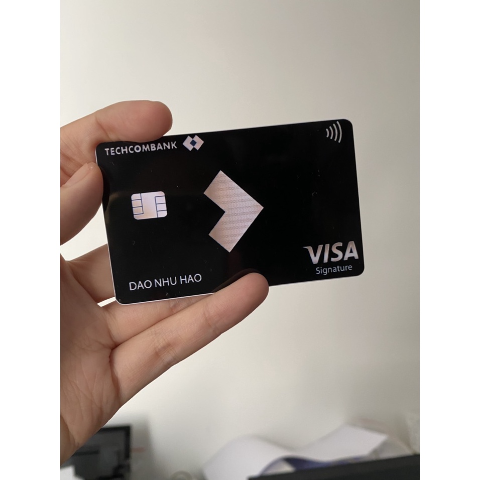Danh thiếp thông minh in hình thẻ đen ngân hàng - TÊN/QR CODE THEO YÊU CẦU - THẺ 1 CHẠM