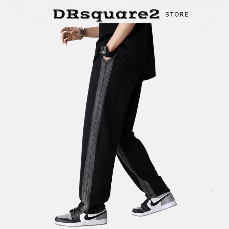 Quần jean màu đen xanh wash nam baggy ống suông rộng dáng đứng vải jeans bò cao cấp SR01 hottrend 2022