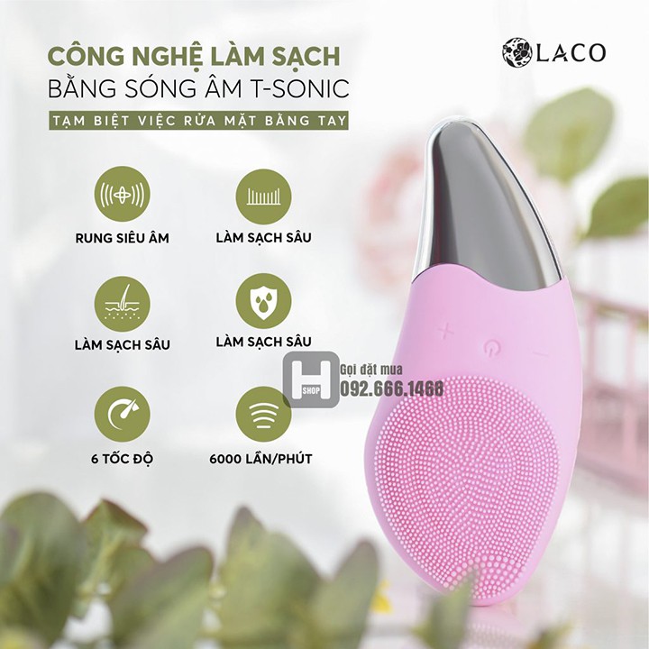 Máy Rửa Mặt Laco Promax Nâng Cơ Mặt Massage BH: 12 Tháng