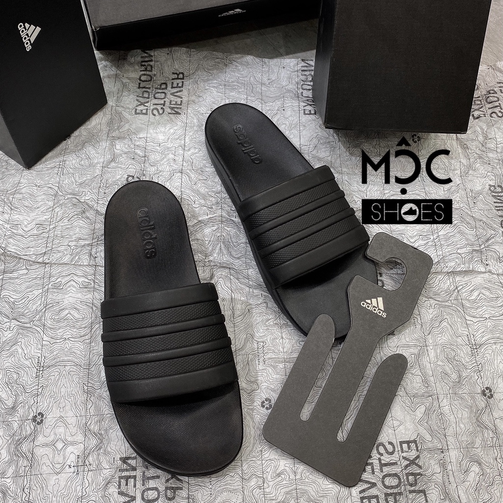 Dép quai ngang Adidas Cloudfoam Comfort màu All Black