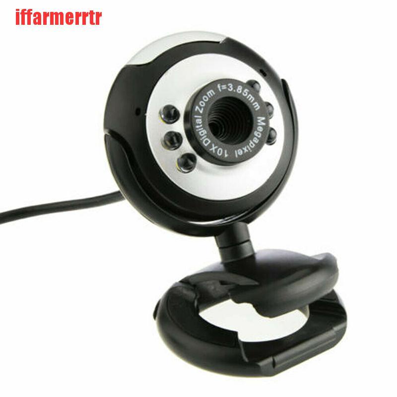 {iffarmerrtr}Brand new 6 LED USB 2.0 webcam camera XP, VISTA, WINDOWS 7 10 Skype,YAHOO, MIC KGD