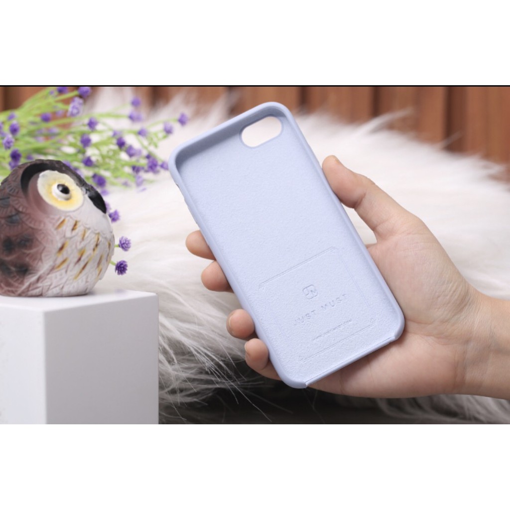 [Mã ELFLASH5 giảm 20K đơn 50K] Ốp lưng iPhone nhựa dẻo LIQUID SILICONE B JM Xanh khói