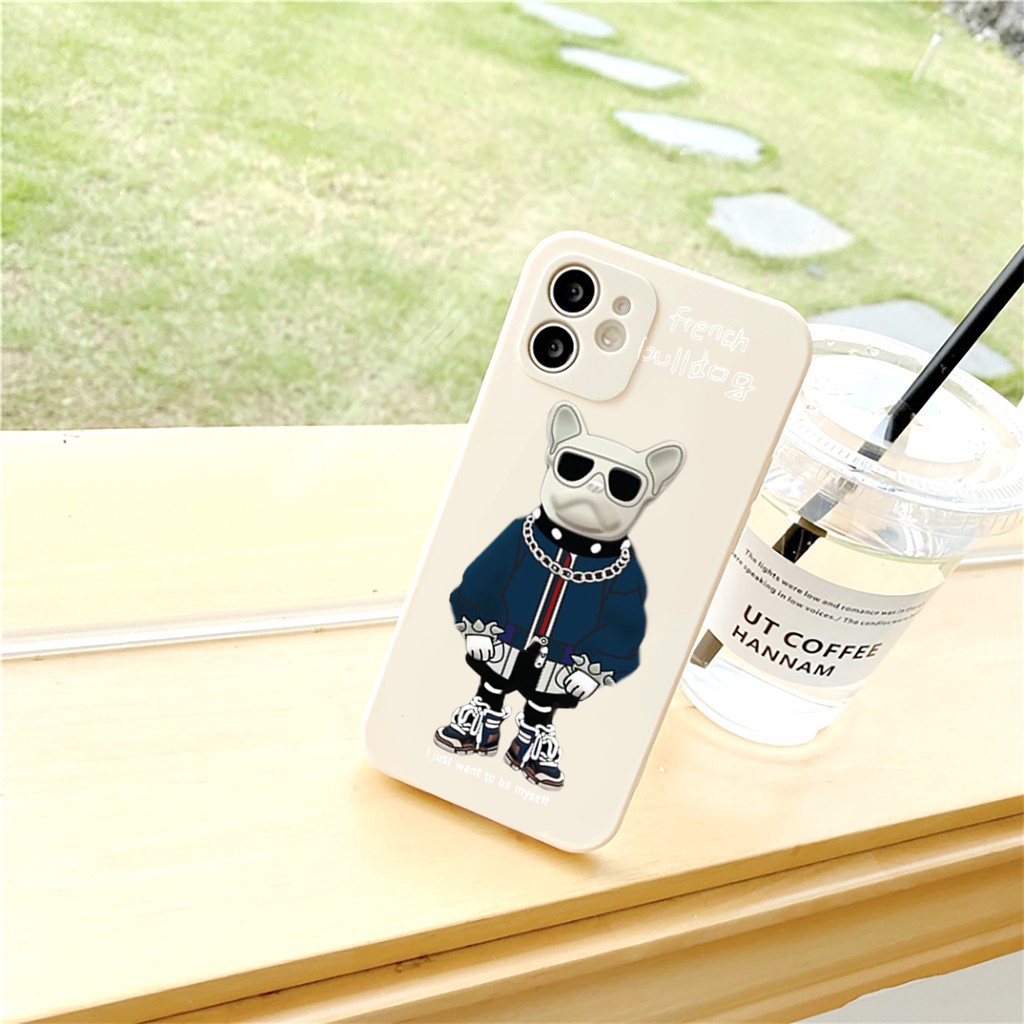 Ốp lưng iphone vuông cạnh ốp iPhone bảo vệ cam cún cool ngầu 6plus/6s/7plus/8plus/x/xr/xs/11/12/pro/maxxsmax/11pro E105