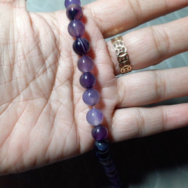 2 viên đá thiên nhiên nhiều màu size 8mm