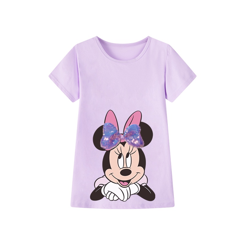 Áo Thun Cotton In Họa Tiết Hoạt Hình Mickey Xinh Xắn Thoải Mái Cho Nữ