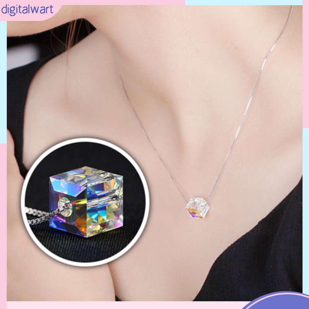 Dây Chuyền Đính Đá Vuông Nhiều Màu Thời Trang