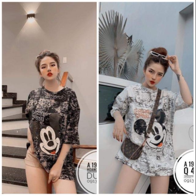 HOT - ÁO FONT MICKEY RỐI
