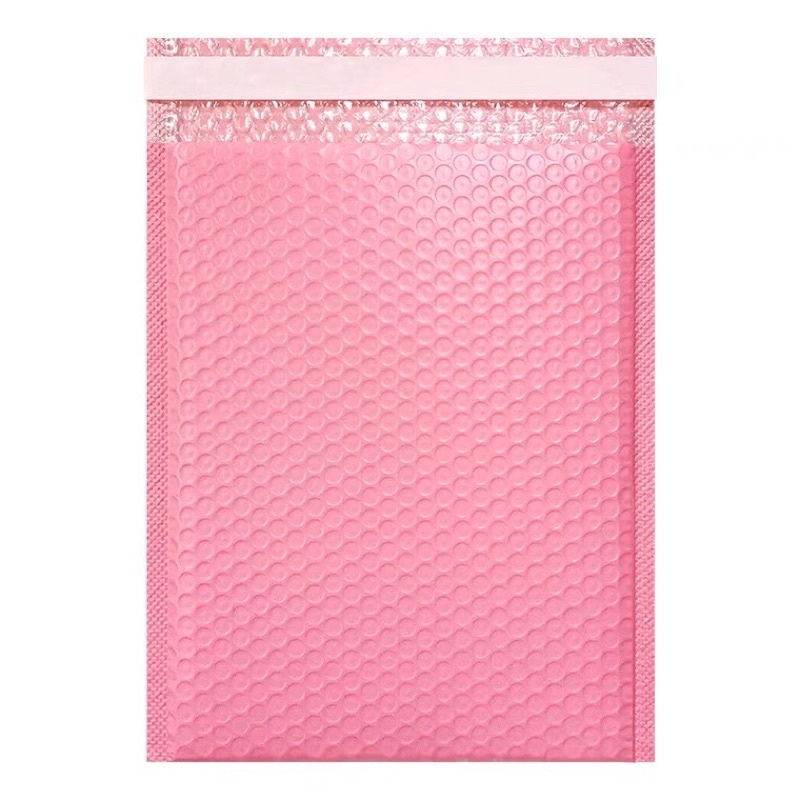 10 túi bubble size 13x18 màu hồng dày dặn
