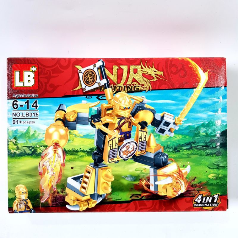 Bộ lego lắp ghép robot Samurai 4in1 LP315