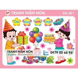 Decal mầm non-GÓC SINH NHẬT khổ lớn 127x80