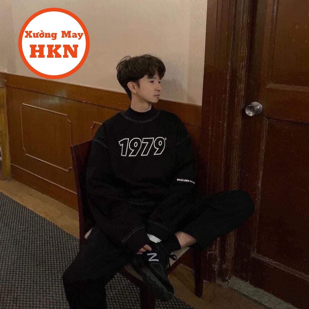 Áo Sweater Nam Nữ In Họa Tiết 1979 Vải Đẹp Không Xù Lông Mã 487 Xưởng May HKN