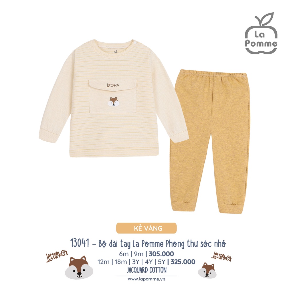 Bộ dài tay La Pomme Phong thư sóc nhỏ (mã LP13041)