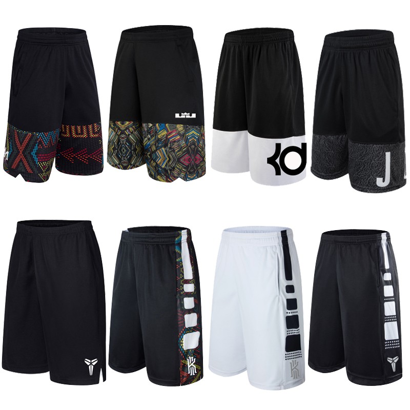 Men's loose summer sport running shorts Beach Seluar pendek lelaki Shorts five male summer beach tide running fitness training quick-drying over-the-knee loose big yard breathable basketball pants