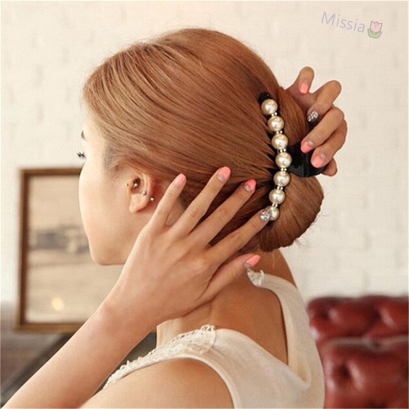 Kẹp Tóc Đính Ngọc Trai Nhân Tạo Sang Trọng Cho Nữ