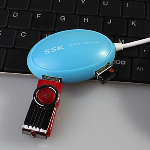 HUB USB 4 CỔNG SSK SHU 017 TRÒN XANH