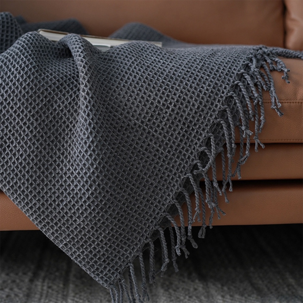Chăn vải xô dập ly phong cách Scandinavian