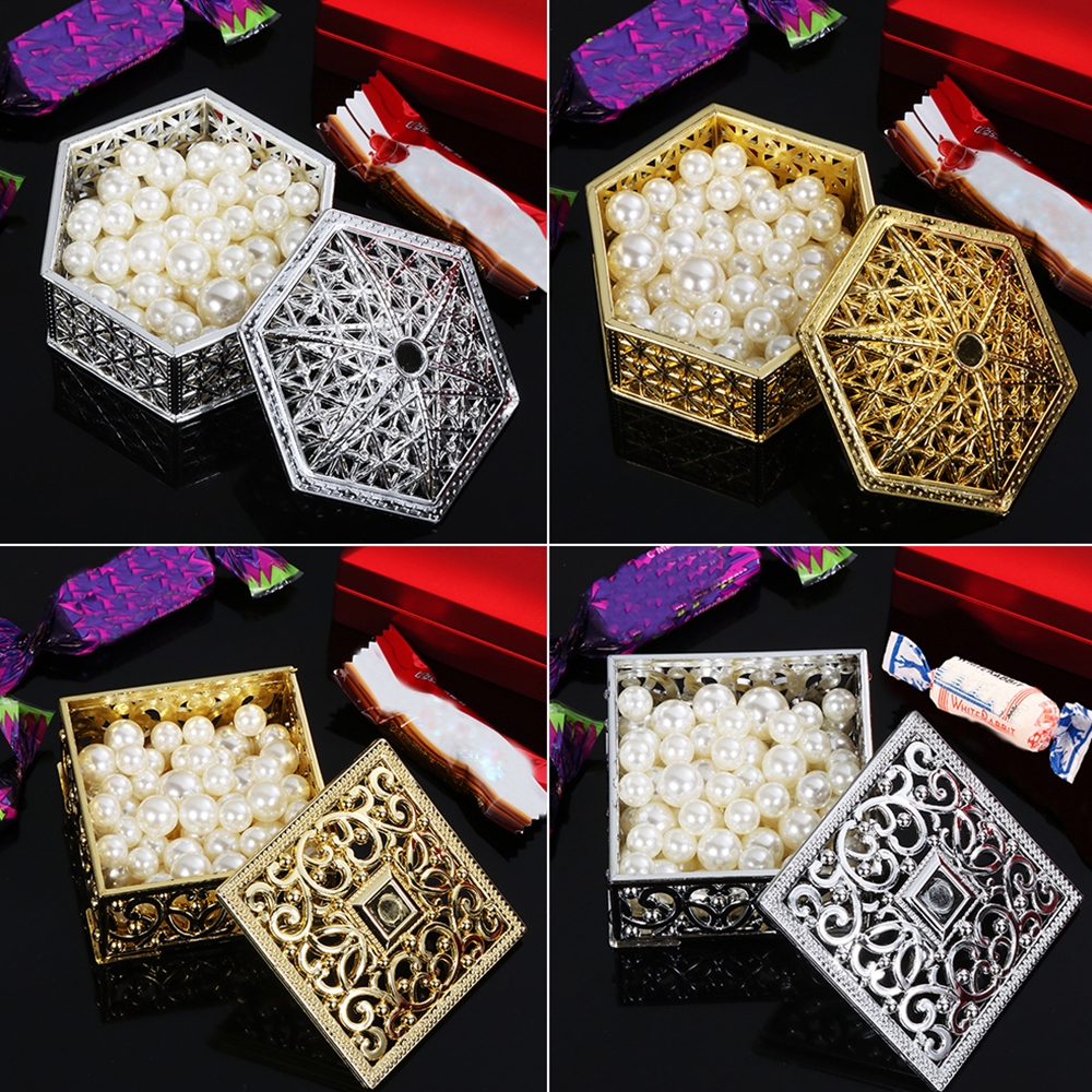Hộp Đựng Kẹo Khoét Rỗng Phong Cách Vintage Trang Trí Tiệc Cưới