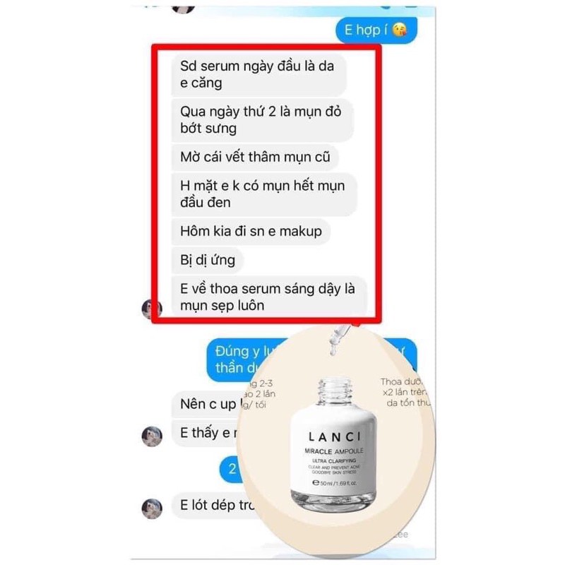 Siêu Serum Ampoule Lanci Dưỡng Trắng Da