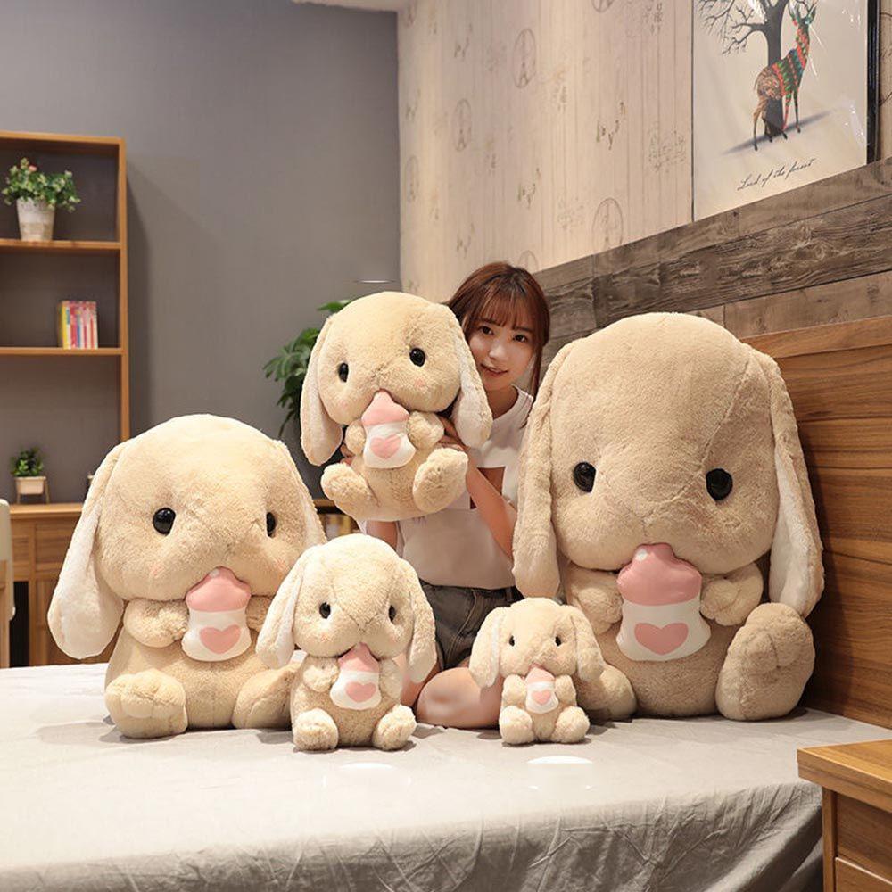 Thỏ Nhồi Bông Màu Cầu Vồng Đáng Yêu Cho Bé