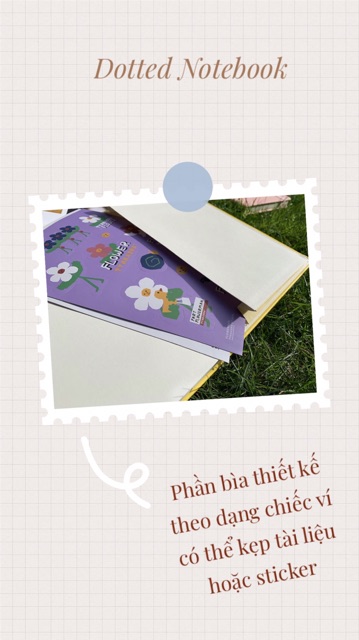 Sổ bìa da PAPERARA cao cấp notebook - Sổ tay viết nhật ký - Sổ chấm dot và kẻ ô