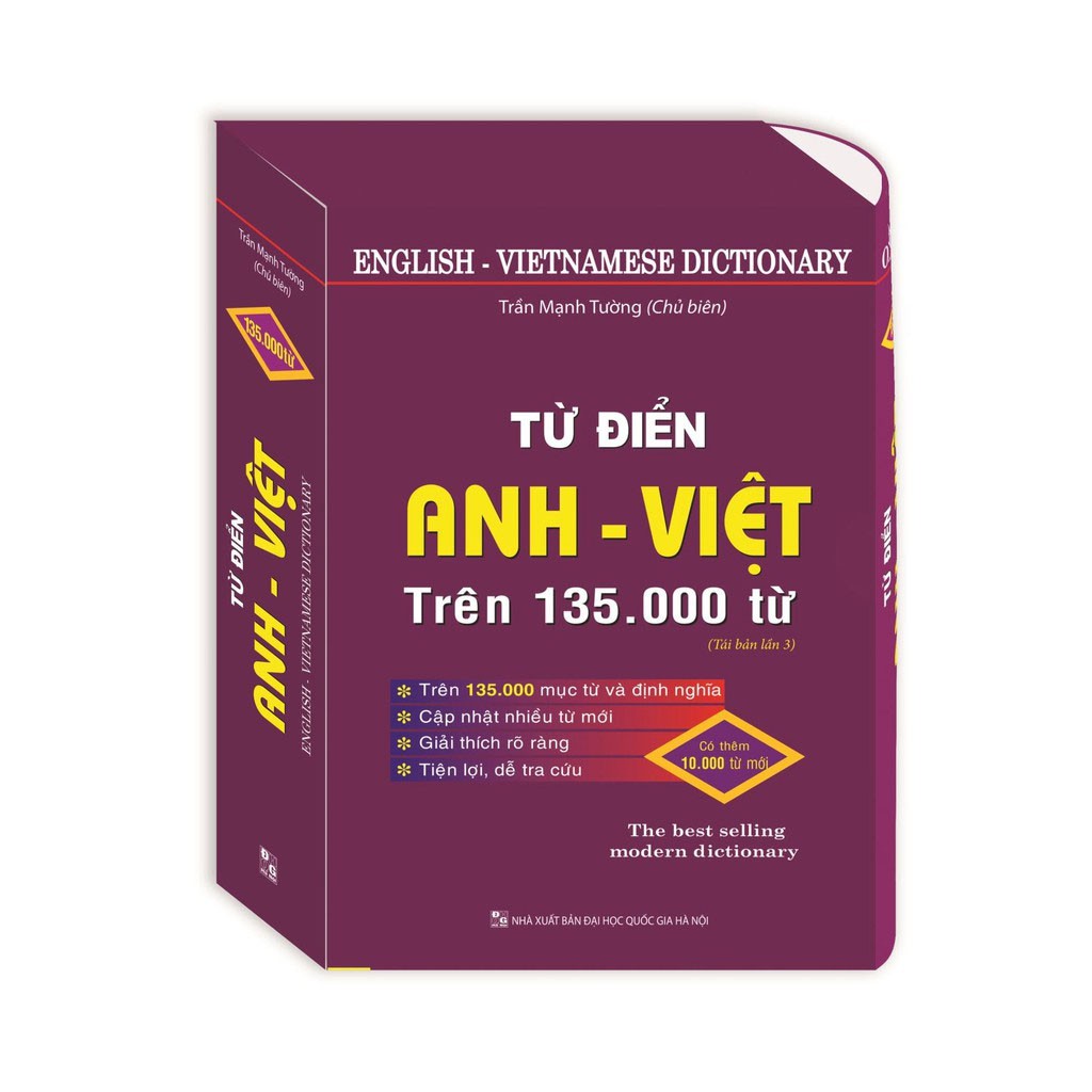 Sách Từ điển Anh - Việt trên 135.000 từ (bìa cứng)